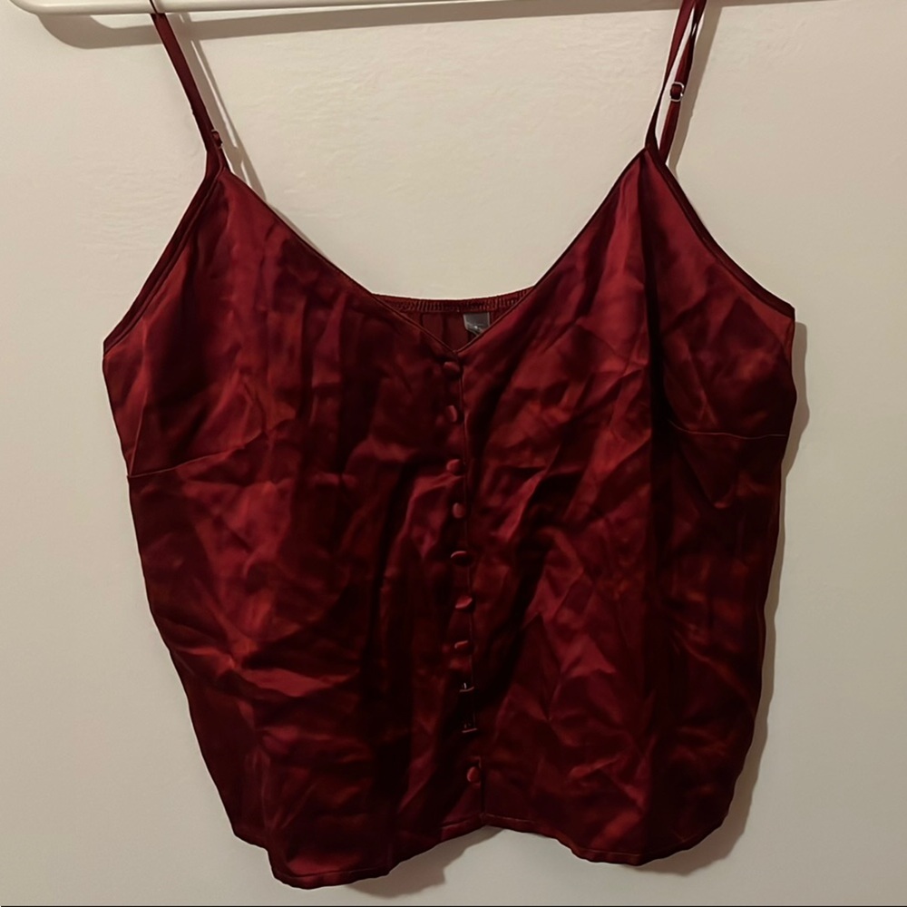 Intimissimi Deep Red Satin Camisole